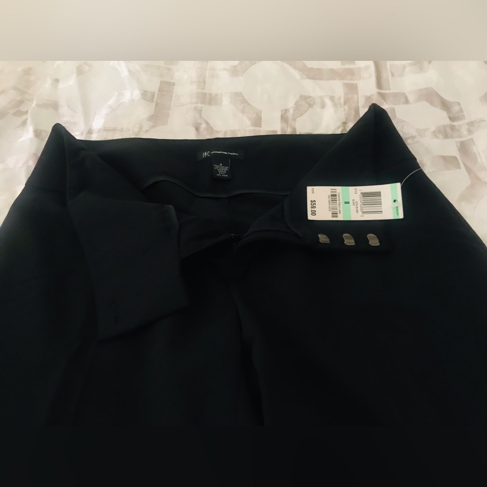 NWT INC International Concepts Women Black Pants Size 8
